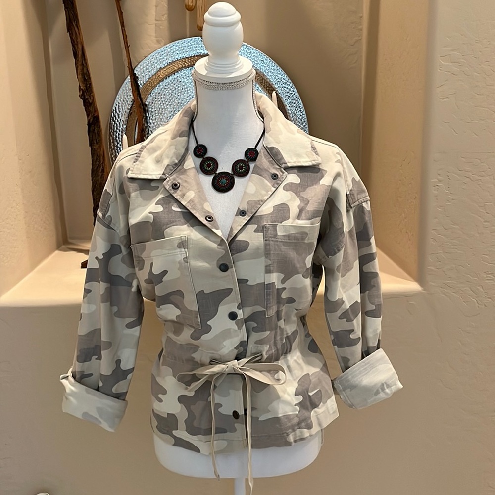 LUCkY BRAND camo jean jacket.